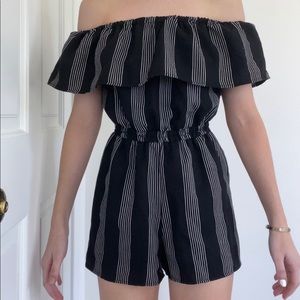 Urban Outfitters lucca black & white romper